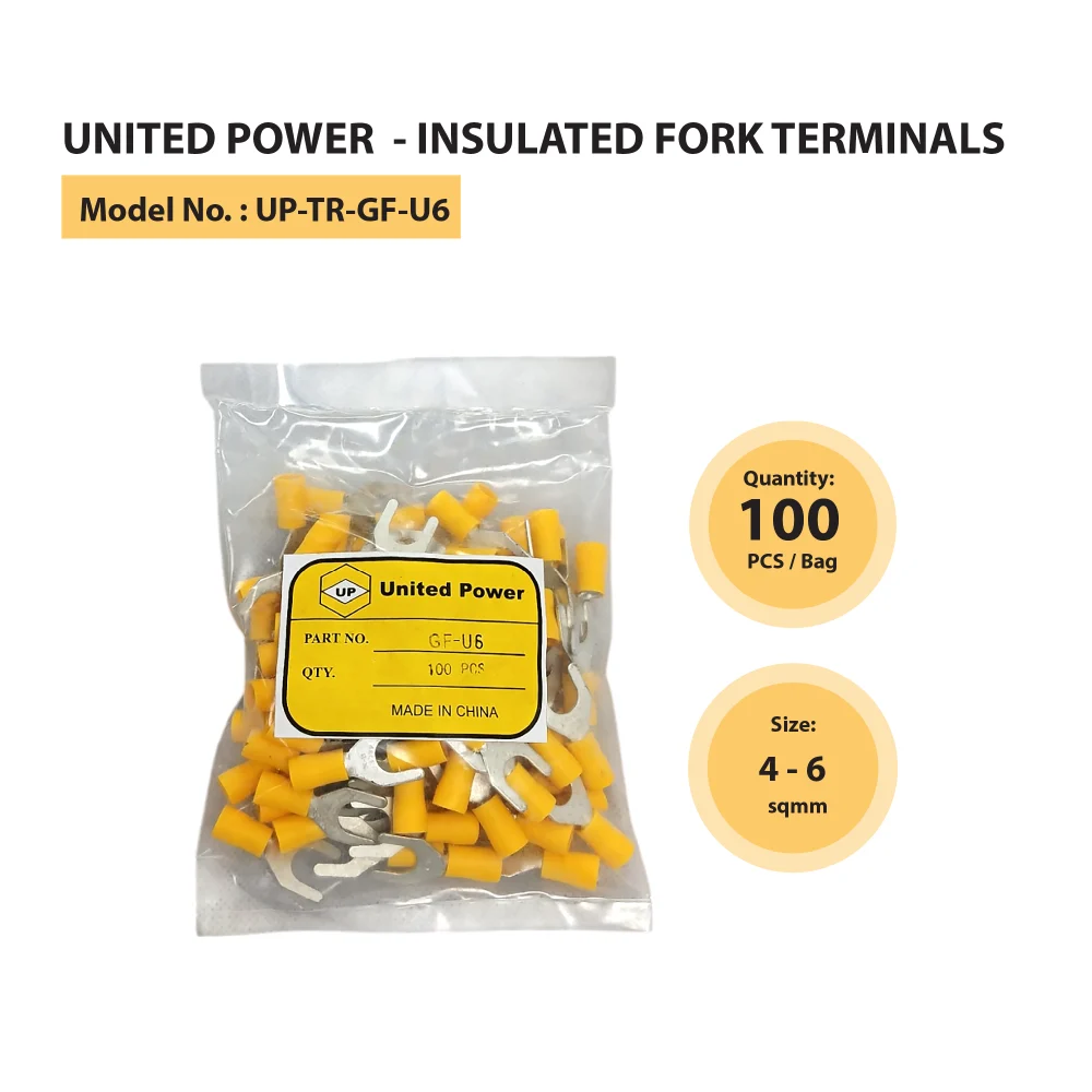 UP TR GF U6 Vinyl Ins.Fork Type Terminal 4 6mm (SV5 6).05 01