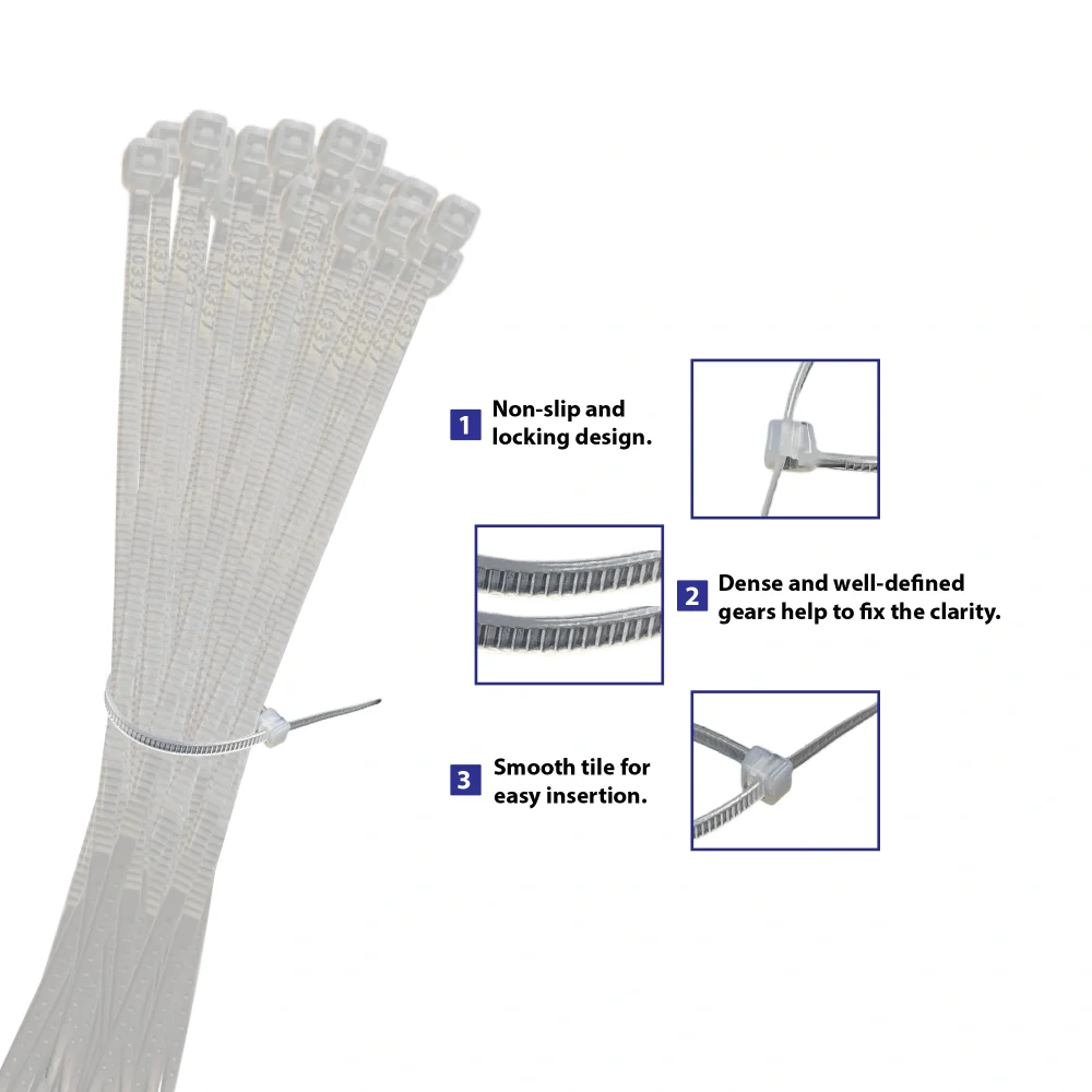 Taiwan, Natural Cable Ties (100X2.5)KSS CV 100. 01