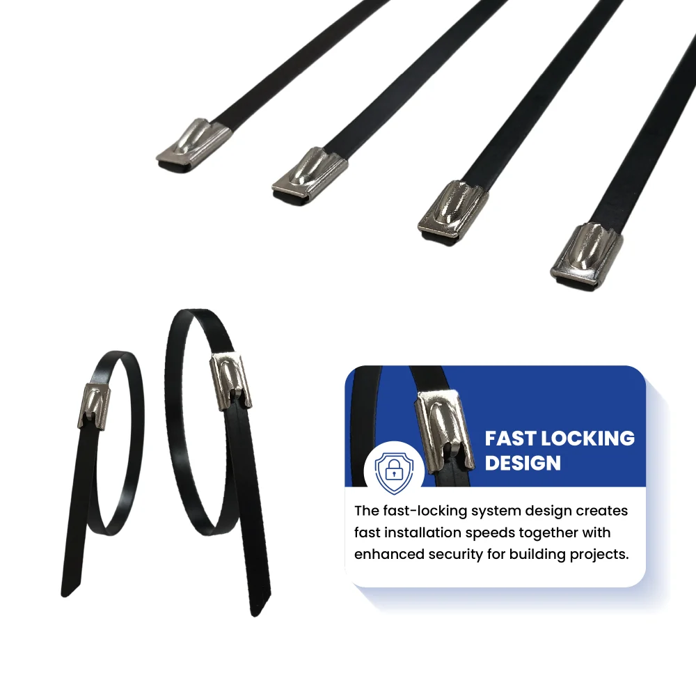 WEB KSS BSTC Stainless Steel Cable Tie Ball Lock Type with Epoxy Coating Series SS316 06