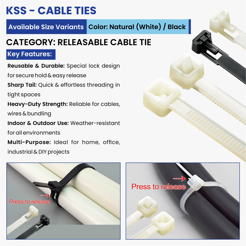 WEB KSS ReleasableCableTies Usage&Variants