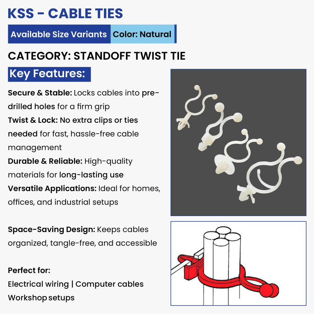 WEB KSS StandOFF TwistTie Usage&Variants
