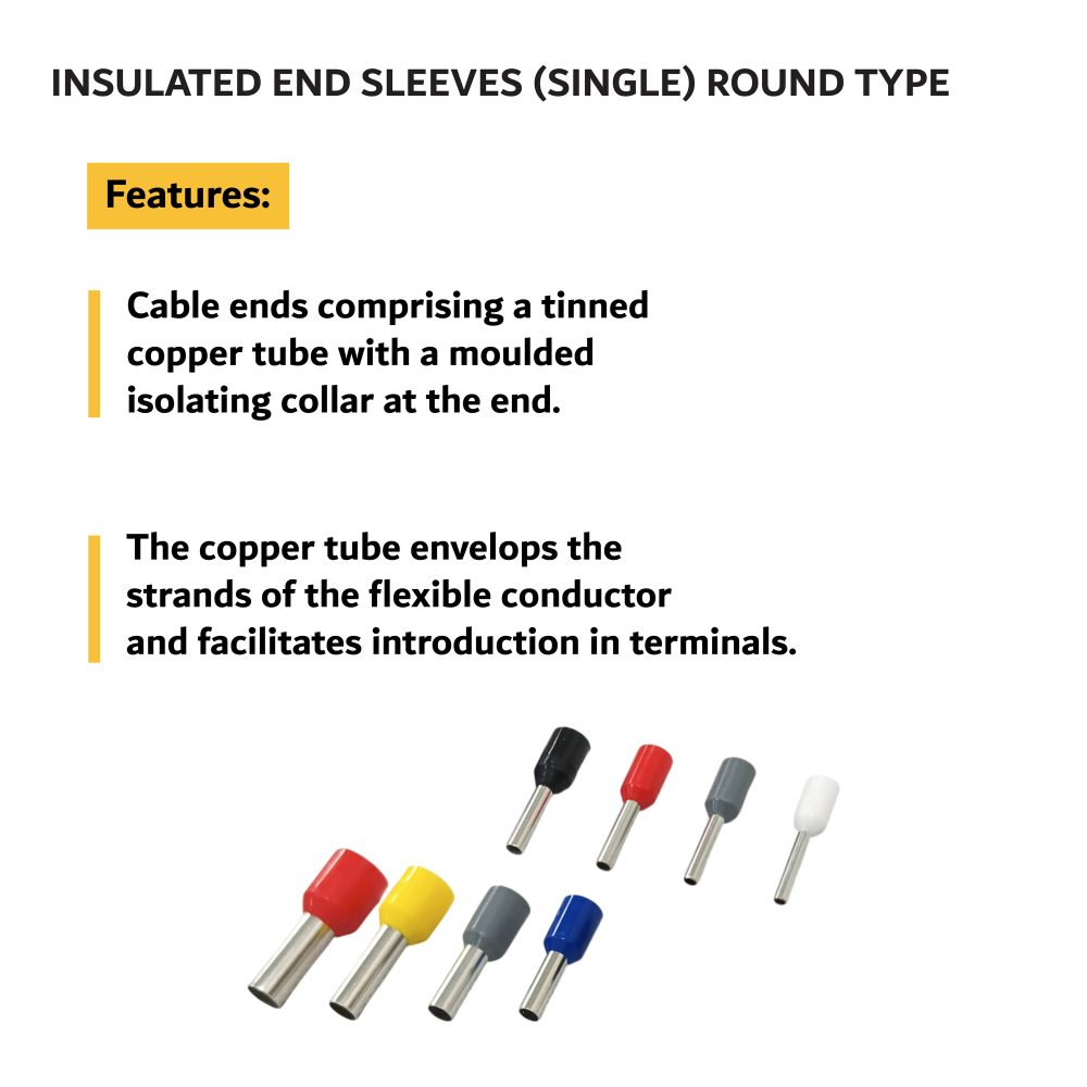 INSULATED END SLEEVES (SINGLE) R