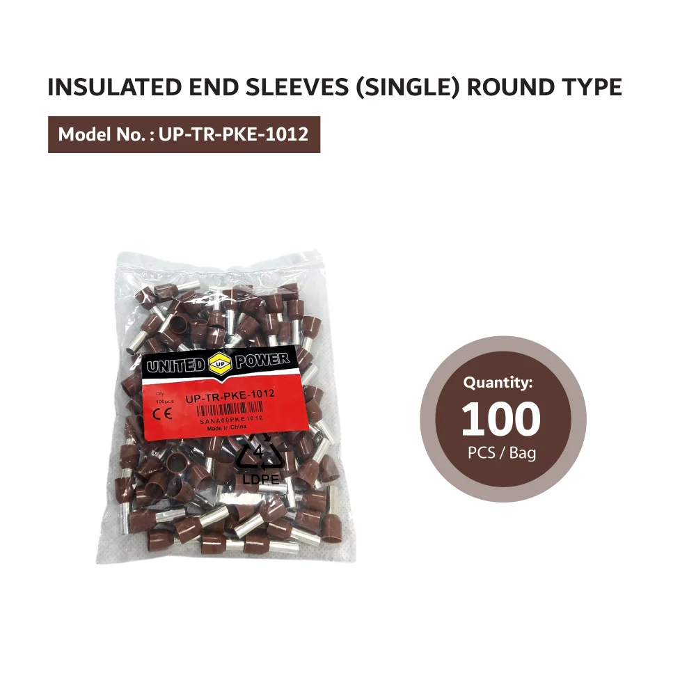 INSULATED END SLEEVES (SINGLE) ROUND TYPE UP TR PKE 1012 WEB.01 02 01