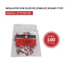 INSULATED END SLEEVES (SINGLE) ROUND TYPE UP TR PKE 108.02. 01
