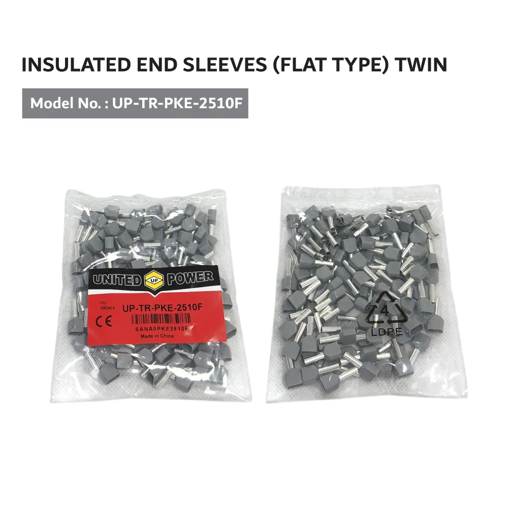 Model No.UP TR PKE 2510FINSULATED END SLEEVES (FLAT TYPE) TWINPCS .01 01