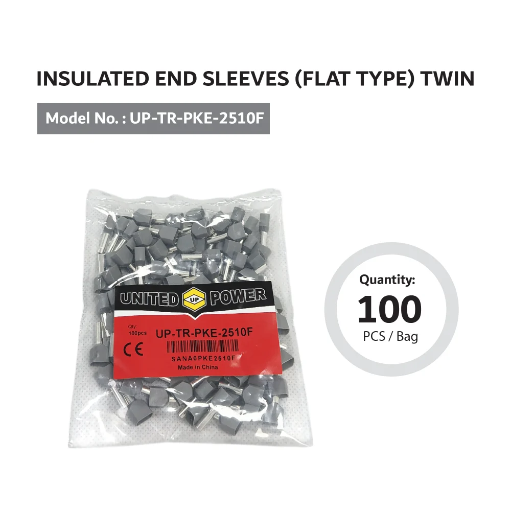 Model No.UP TR PKE 2510FINSULATED END SLEEVES (FLAT TYPE) TWINPCS .02 01