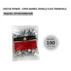 OPEN BARREL FEMALE FLAG TERMINALS.05 01
