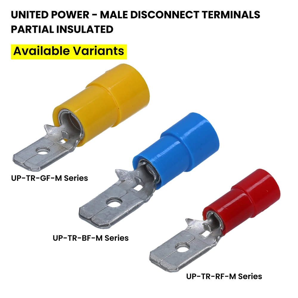 Partial Insulated Male Disconnect Terminals