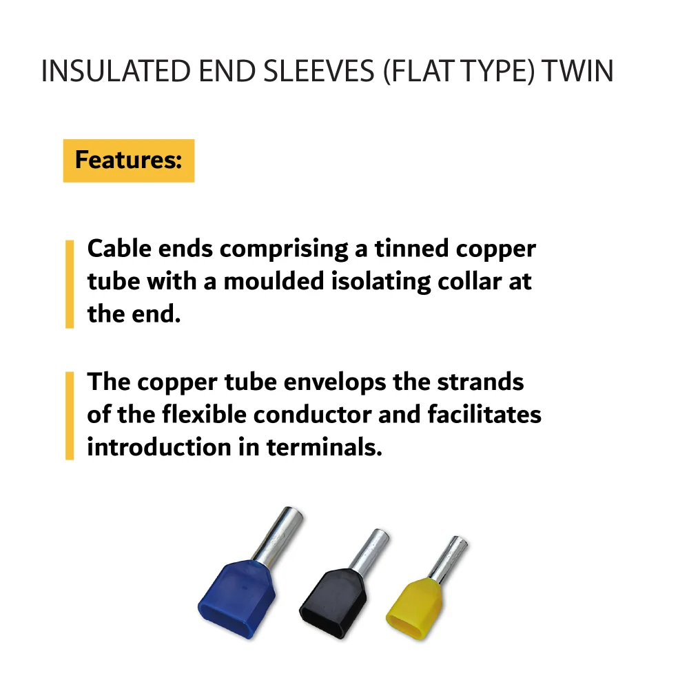 WEB INSULATED END SLEEVES (FLAT TYPE) TWIN 01