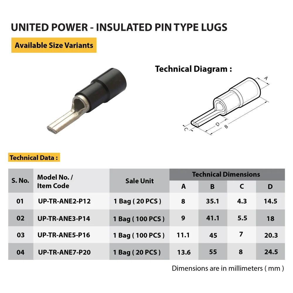 WEB UP INSULATED PIN TYPE LUGS 01