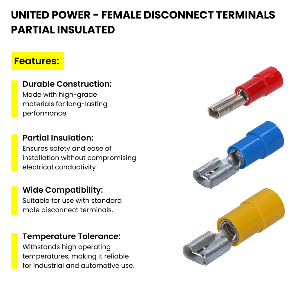 WEB UP Partial Insulated FEMALE Disconnect Terminals V02
