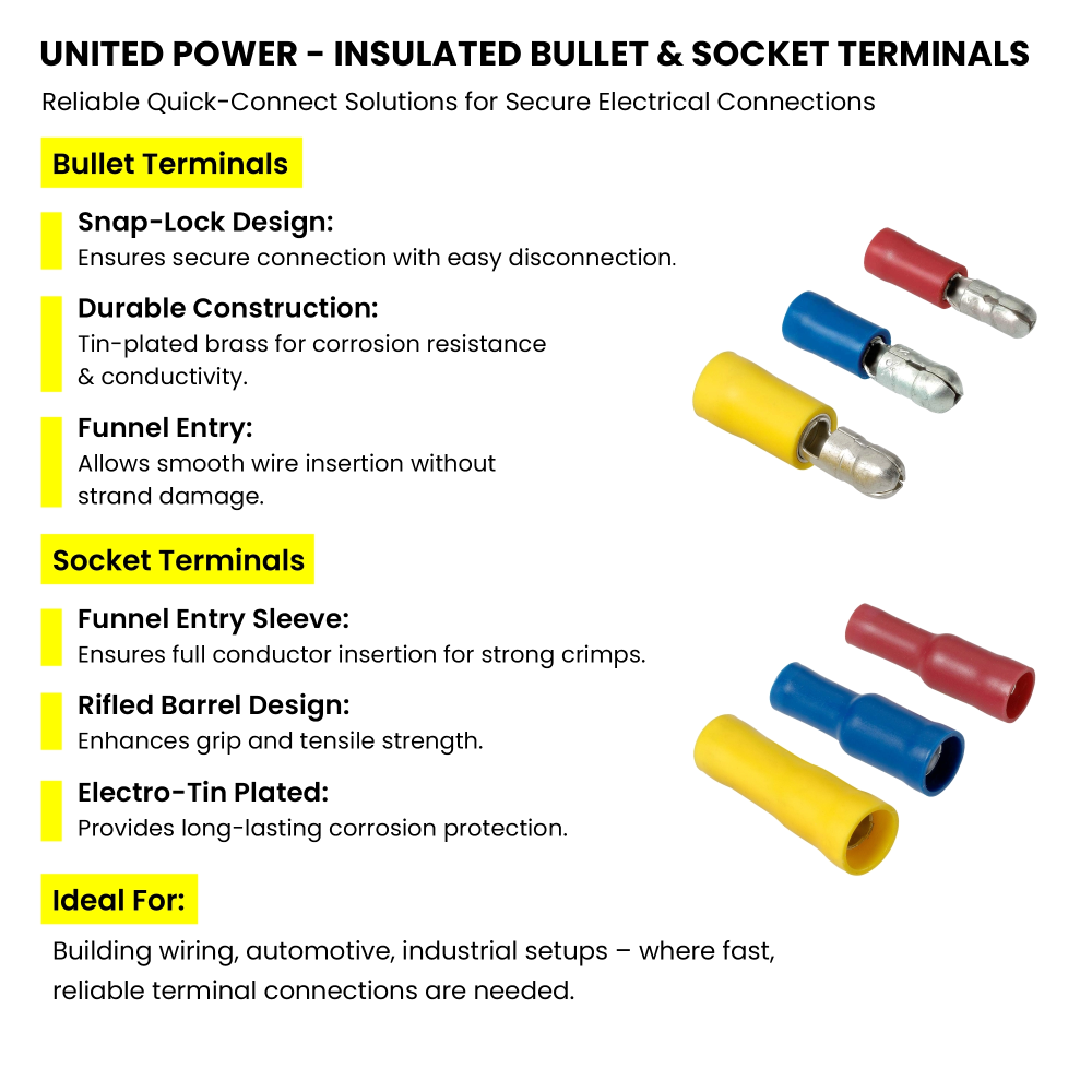 Web UP Insulated Bullet Socket Connectors v02