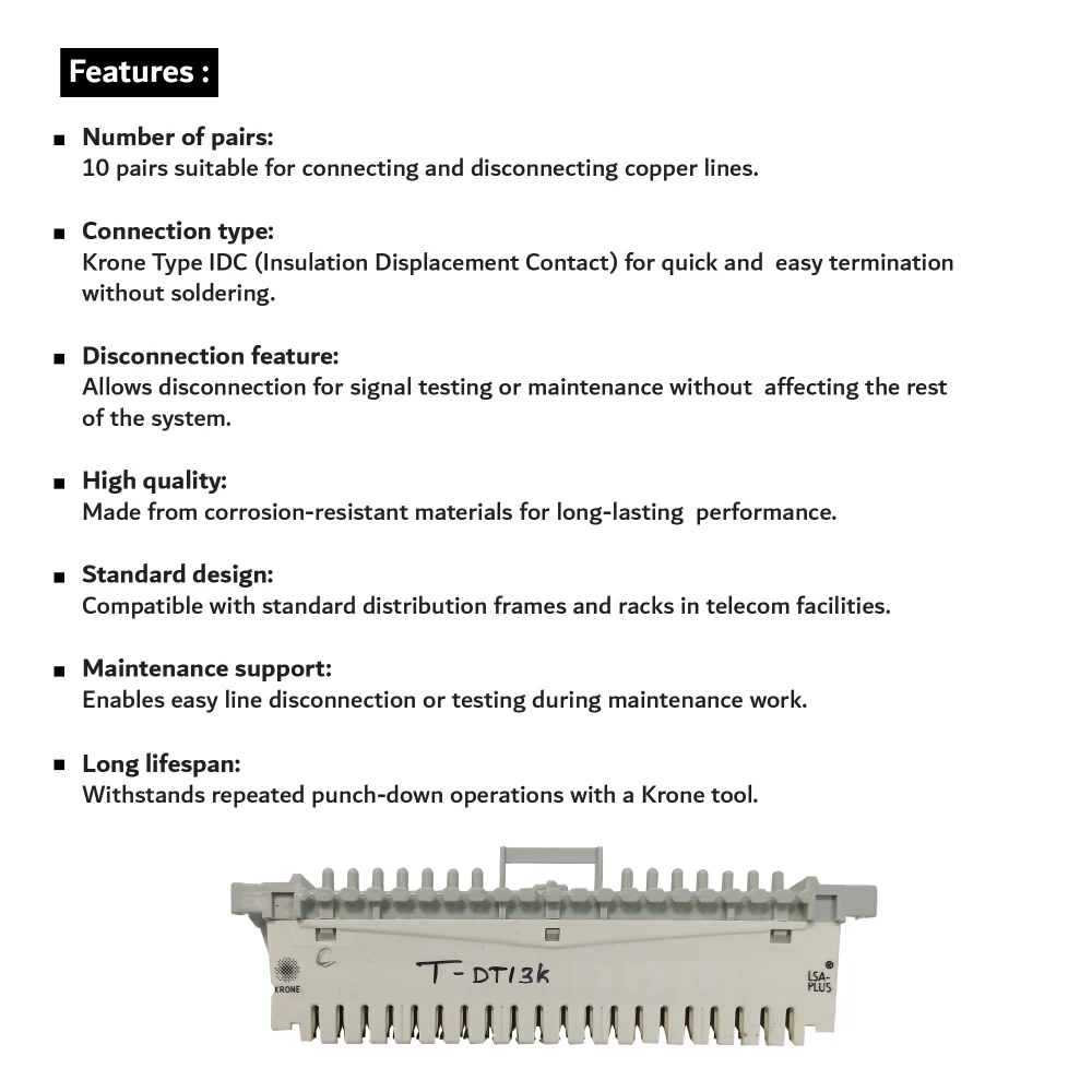 Model No . T DT13K KRONE TERMINAL BLOCK T GO 1001AK China.web.02 01