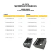HI TECH Water Proof Steel Boxes HT SBWP Series Tabular guide