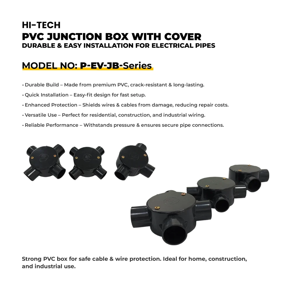 Hi Tech PVC Junction Box with Cover Generic Design