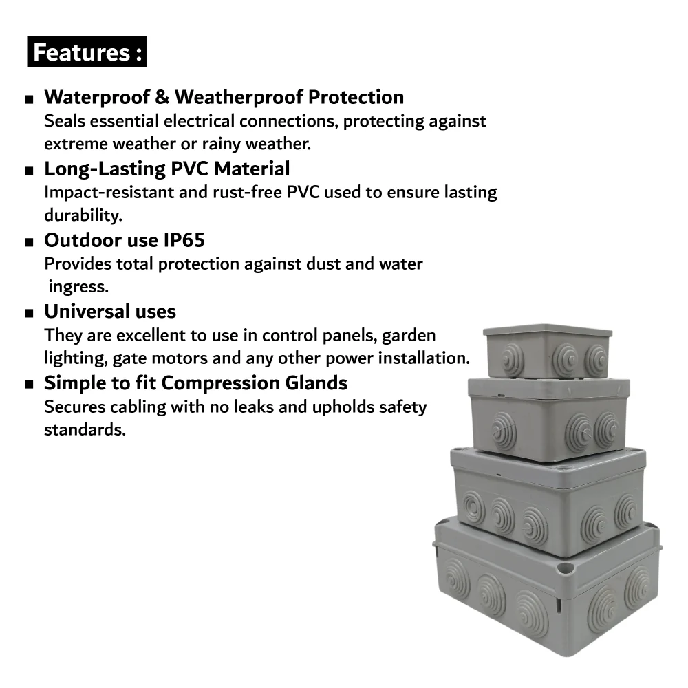 Martel Waterproof PVC Boxes with Cover and Screws .web.04 01