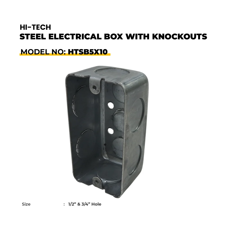 Web HI TECH Steel Boxes with Knockout HT SB5X10 (1)