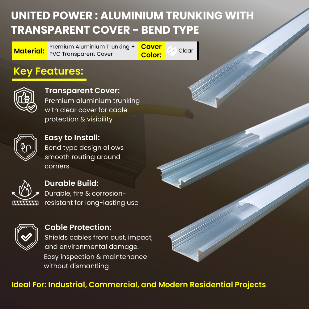 Web UP Aluminium Trunking With Transparent Cover UP ATR Series v03